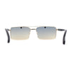 Elegant Mens Luxury Designer Fashion Narrow Rectangular Sunglasses