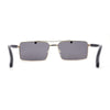 Elegant Mens Luxury Designer Fashion Narrow Rectangular Sunglasses