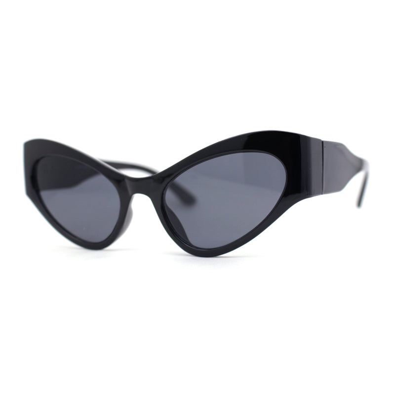 Retro Womens High Temple Thick Arm Plastic Cat Eye Sunglasses