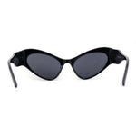 Retro Womens High Temple Thick Arm Plastic Cat Eye Sunglasses