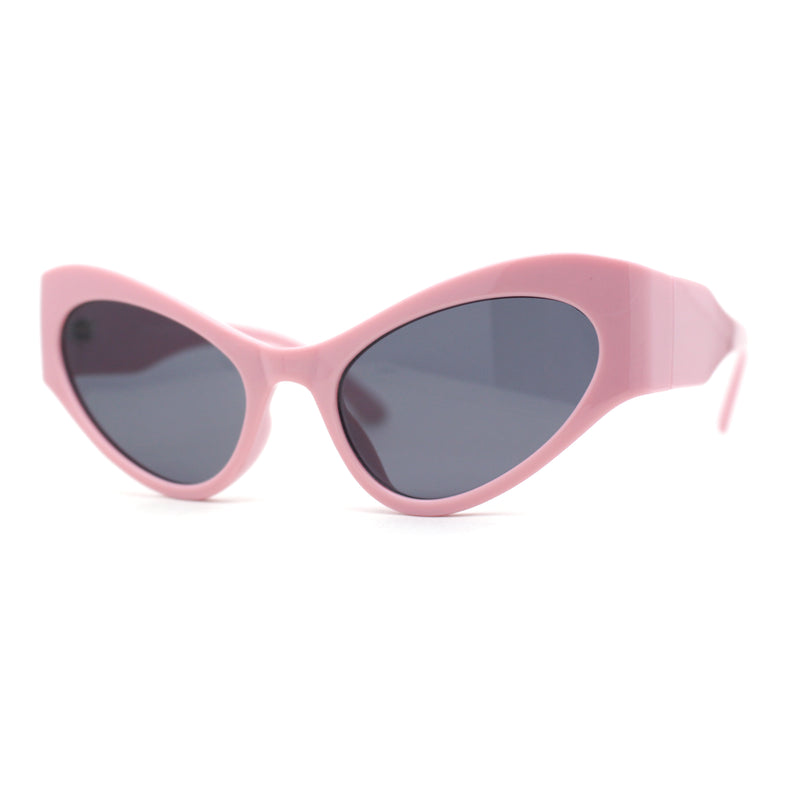 Retro Womens High Temple Thick Arm Plastic Cat Eye Sunglasses