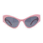 Retro Womens High Temple Thick Arm Plastic Cat Eye Sunglasses