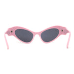 Retro Womens High Temple Thick Arm Plastic Cat Eye Sunglasses