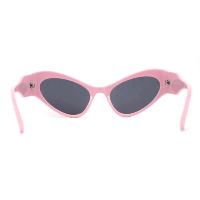 Retro Womens High Temple Thick Arm Plastic Cat Eye Sunglasses