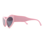 Retro Womens High Temple Thick Arm Plastic Cat Eye Sunglasses