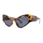 Retro Womens High Temple Thick Arm Plastic Cat Eye Sunglasses