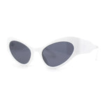 Retro Womens High Temple Thick Arm Plastic Cat Eye Sunglasses