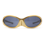 Unique Mask Style Wrap Around Oval Sport Sunglasses