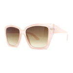 Womens Thick Bevel Geometric Cut Plastic Butterfly Sunglasses