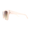 Womens Thick Bevel Geometric Cut Plastic Butterfly Sunglasses