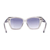 Womens Thick Bevel Geometric Cut Plastic Butterfly Sunglasses