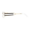 Luxurious Rimless Geometric Metal Frame Designer Style Sunglasses