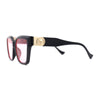 Womens Leopard Jewel Hinge Large Horn Rim Sunglasses