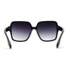 Womens Classy 90s Oversize Rectangle Designer Fashion Sunglasses