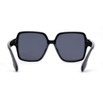Womens Classy 90s Oversize Rectangle Designer Fashion Sunglasses