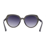 Womens Simple 90s Classy Large Round Plastic Rim Fashion Sunglasses