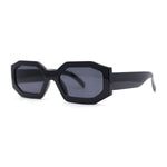 Womens Mod Narrow Octagonal Thick Plastic Retro Sunglasses