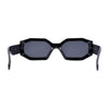 Womens Mod Narrow Octagonal Thick Plastic Retro Sunglasses