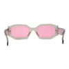 Womens Mod Narrow Octagonal Thick Plastic Retro Sunglasses