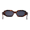 Womens Mod Narrow Octagonal Thick Plastic Retro Sunglasses