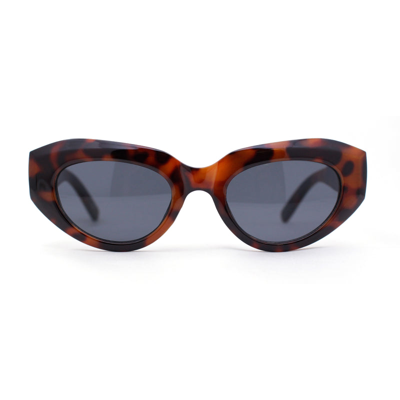 Womens Mod Cat Eye Retro Thick Plastic Sunglasses