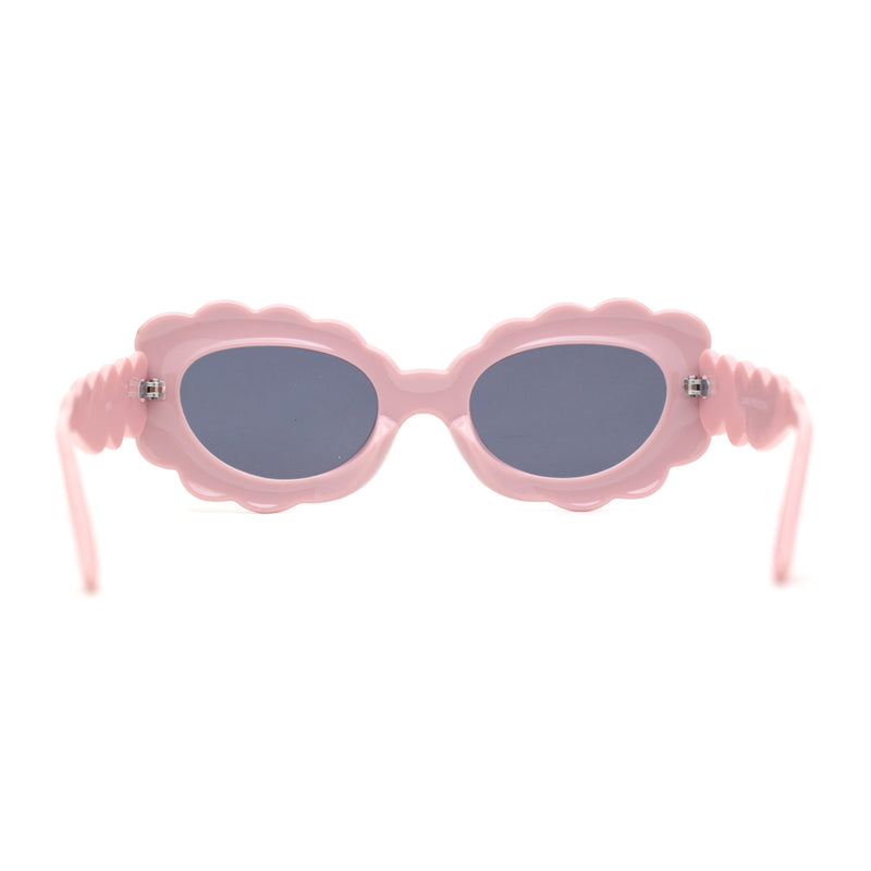 Womens Fluffy Cloud Shape Oval Plastic Sunglasses