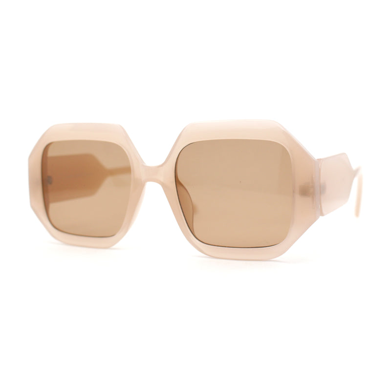 Womens Mod Square Thick Plastic Fashion Sunglasses