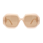 Womens Mod Square Thick Plastic Fashion Sunglasses