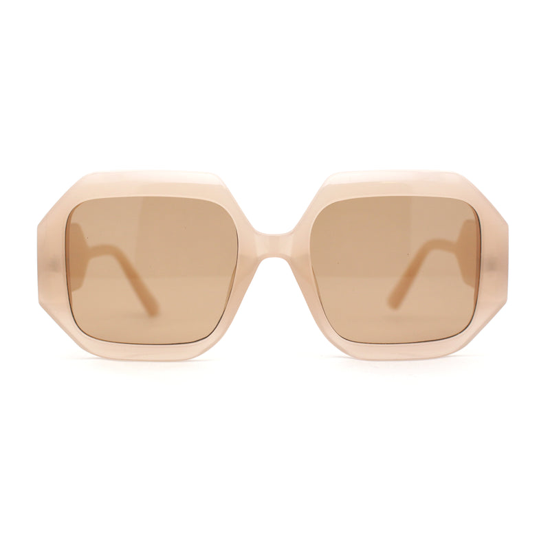 Womens Mod Square Thick Plastic Fashion Sunglasses