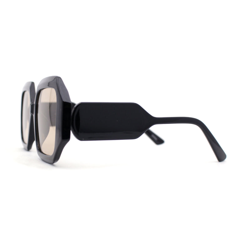 Womens Mod Square Thick Plastic Fashion Sunglasses