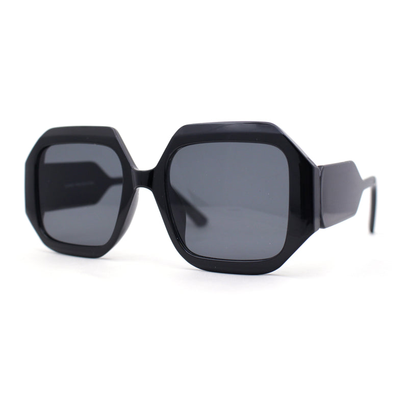 Womens Mod Square Thick Plastic Fashion Sunglasses