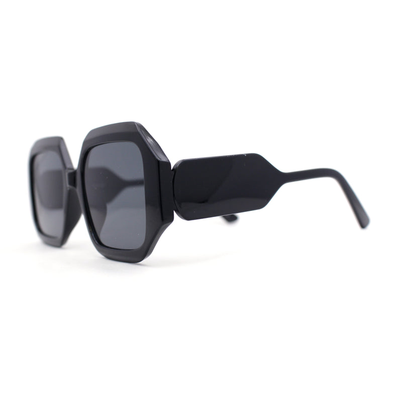 Womens Mod Square Thick Plastic Fashion Sunglasses