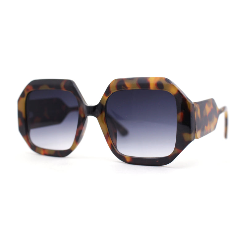 Womens Mod Square Thick Plastic Fashion Sunglasses