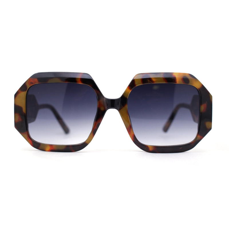 Womens Mod Square Thick Plastic Fashion Sunglasses
