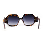 Womens Mod Square Thick Plastic Fashion Sunglasses