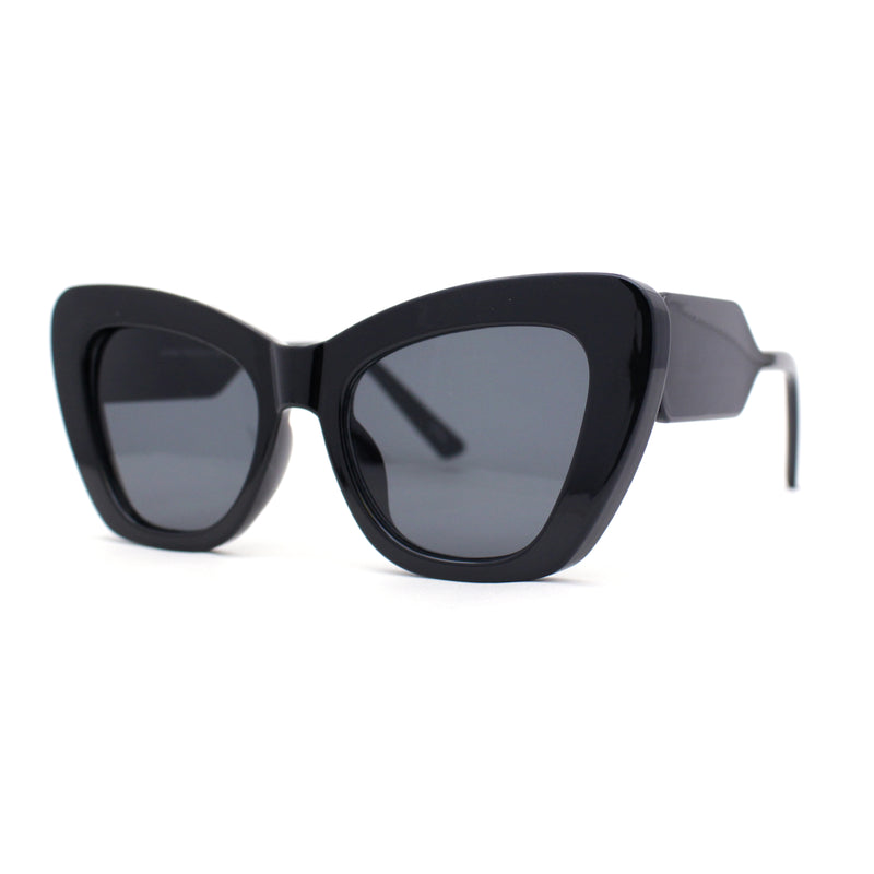 Womens Mod Cat Eye Thick Plastic Fashion Sunglasses