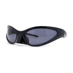 High Fashion Trendy Wrap Around 90s Sport Plastic Sunglasses