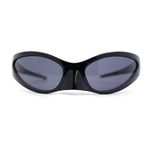 High Fashion Trendy Wrap Around 90s Sport Plastic Sunglasses