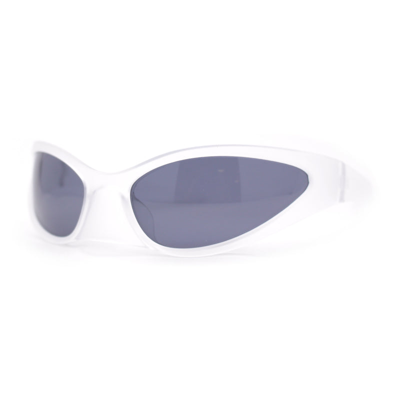 High Fashion Trendy Wrap Around 90s Sport Plastic Sunglasses