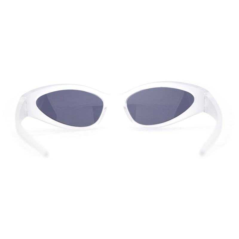 High Fashion Trendy Wrap Around 90s Sport Plastic Sunglasses