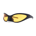 High Fashion Trendy Wrap Around 90s Sport Plastic Sunglasses