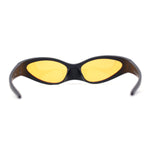 High Fashion Trendy Wrap Around 90s Sport Plastic Sunglasses