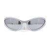 High Fashion Trendy Wrap Around 90s Sport Plastic Sunglasses