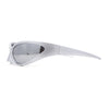 High Fashion Trendy Wrap Around 90s Sport Plastic Sunglasses