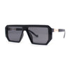Flat Top Mobster Angular Modern Metal Hinge Racer Sunglasses