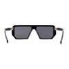 Flat Top Mobster Angular Modern Metal Hinge Racer Sunglasses