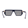 Flat Top Mobster Angular Modern Metal Hinge Racer Sunglasses