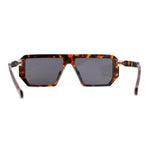 Flat Top Mobster Angular Modern Metal Hinge Racer Sunglasses