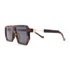 Flat Top Mobster Angular Modern Metal Hinge Racer Sunglasses