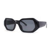 Womens Angular Bevel Narrow Clout Mod Plastic Sunglasses